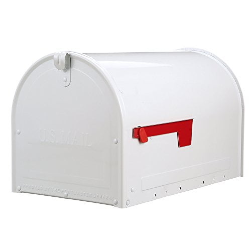Large White Gibraltar Mailboxes MLM16KW1 Marshall Locking Post Mount Mailbox Large White Gibraltar Mailboxes MLM16KW1 Marshall Locking Post Mount Mailbox